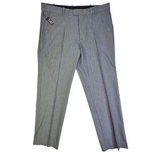Van Heusen Flex Straight Fit Men's Dress Pants Silver Grey 36W 30L NWT